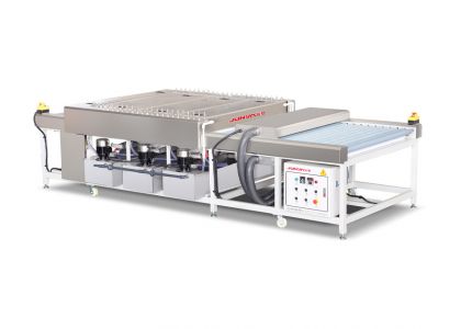 How can I avoid damage when using a glass panel washer?